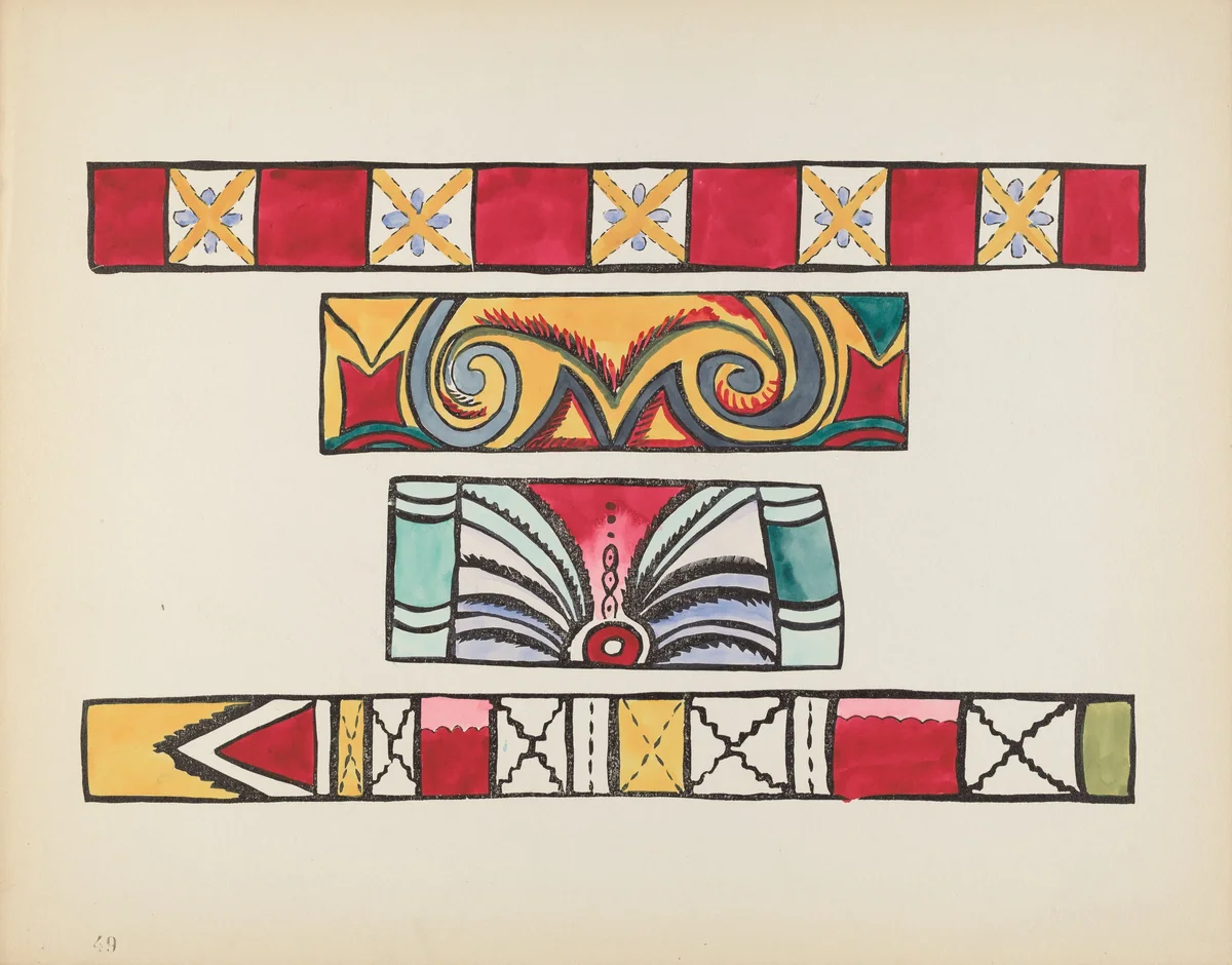Plate 49: Miscellaneous Design: From Portfolio "Spanish Colonial Designs of New Mexico" by American 20th Century, index of american design, 1935-1942