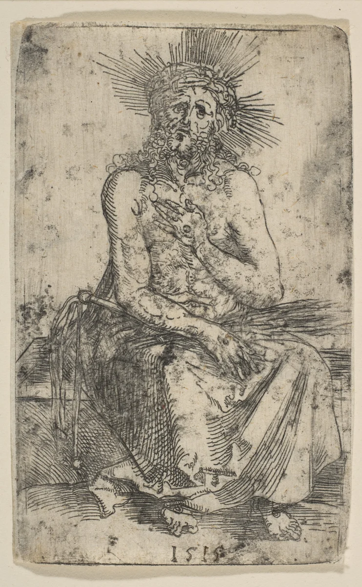 The Man of Sorrows by Albrecht Dürer, print, 1515