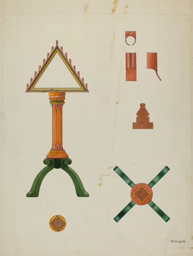 Tenebrae Candelabra by David P Willoughby, index of american design, 1936