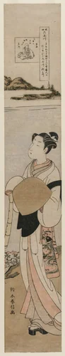 The Priest Kukai by the Tama River at Mt. Koya (From the Series The Six Tama Rivers in Everyday Life) by Suzuki Harunobu (鈴木春信), print, 1765-1769