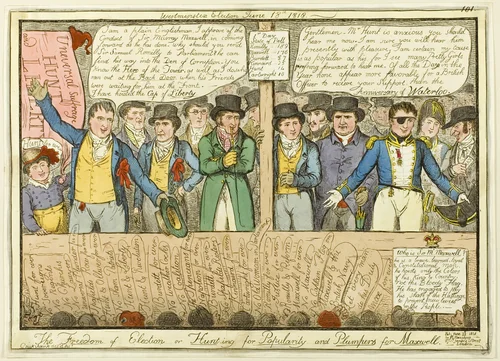 The Freedom of Election by Isaac Robert Cruikshank, print, 1818