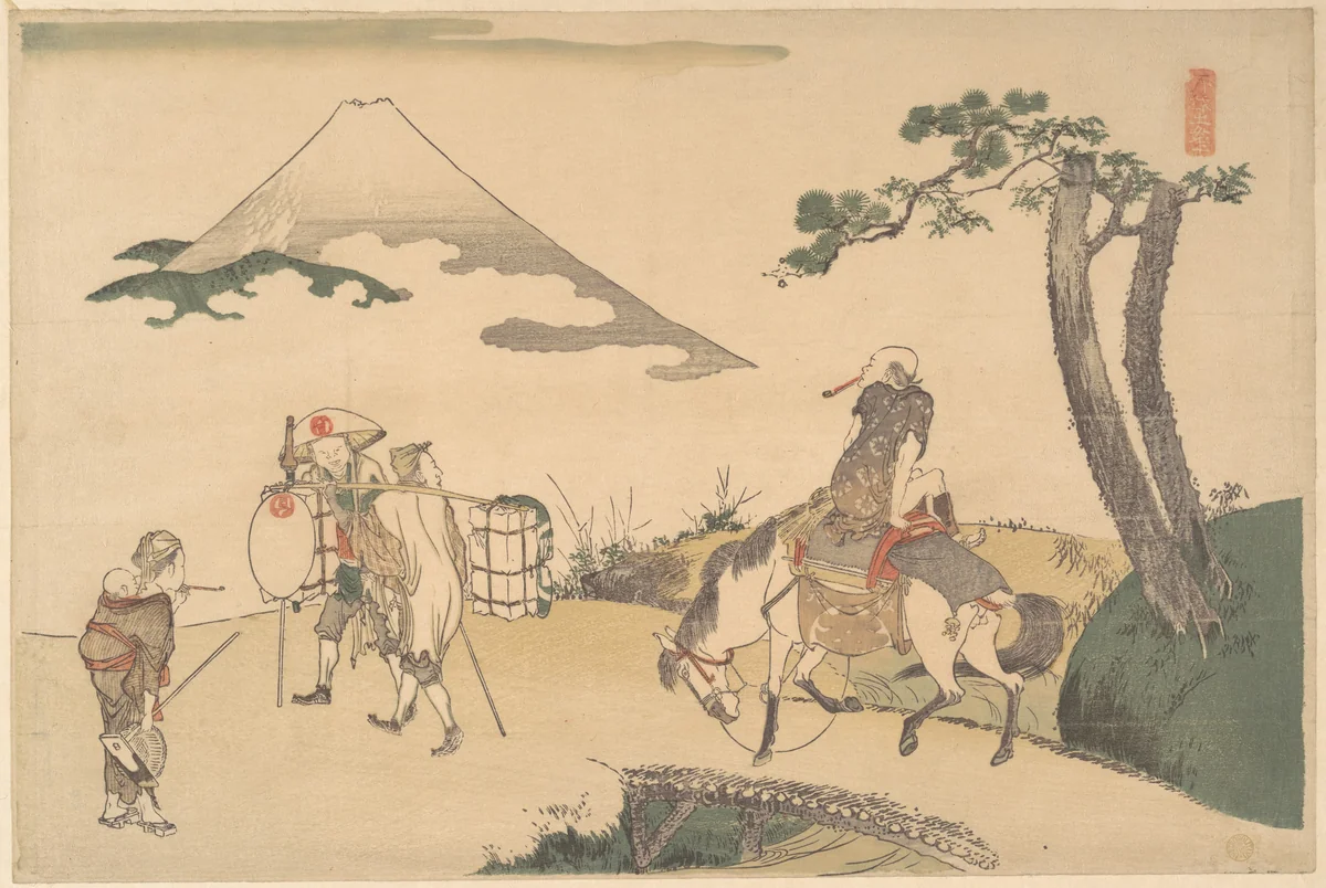 The Top of Mount Fuji by Katsushika Hokusai (葛飾 北斎), print, 1790-1810