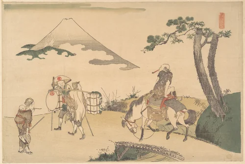 The Top of Mount Fuji by Katsushika Hokusai (葛飾 北斎), print, 1790-1810
