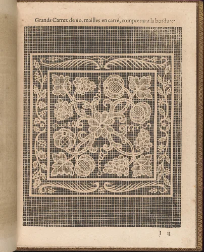 La Pratique de l'Aiguille, page 33 (recto) by Matthias Mignerak, book, 1605