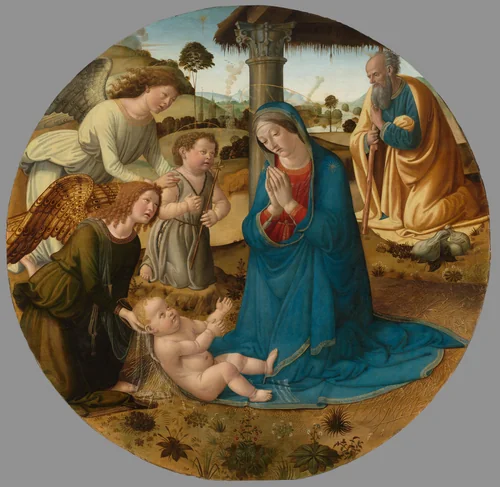 The Adoration of the Christ Child by Cosimo Rosselli, painting, 1485-1507