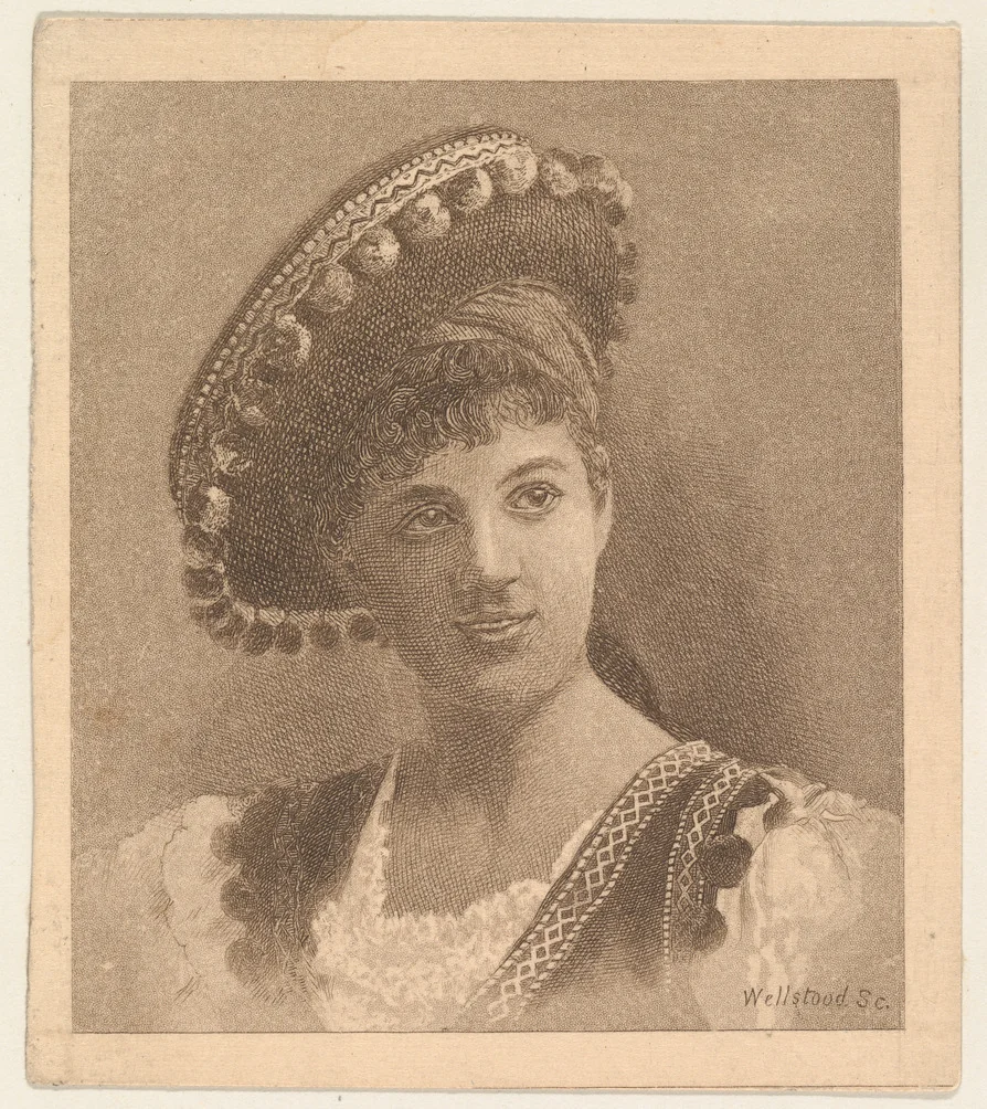 Portrait, from the Women's Portraits series (N198) issued by Wm. S. Kimball & Co. by William S. Kimball & Company, print, 1889