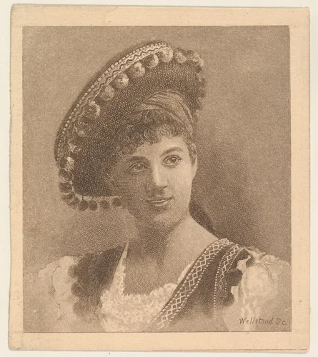 Portrait, from the Women's Portraits series (N198) issued by Wm. S. Kimball & Co. by William S. Kimball & Company, print, 1889