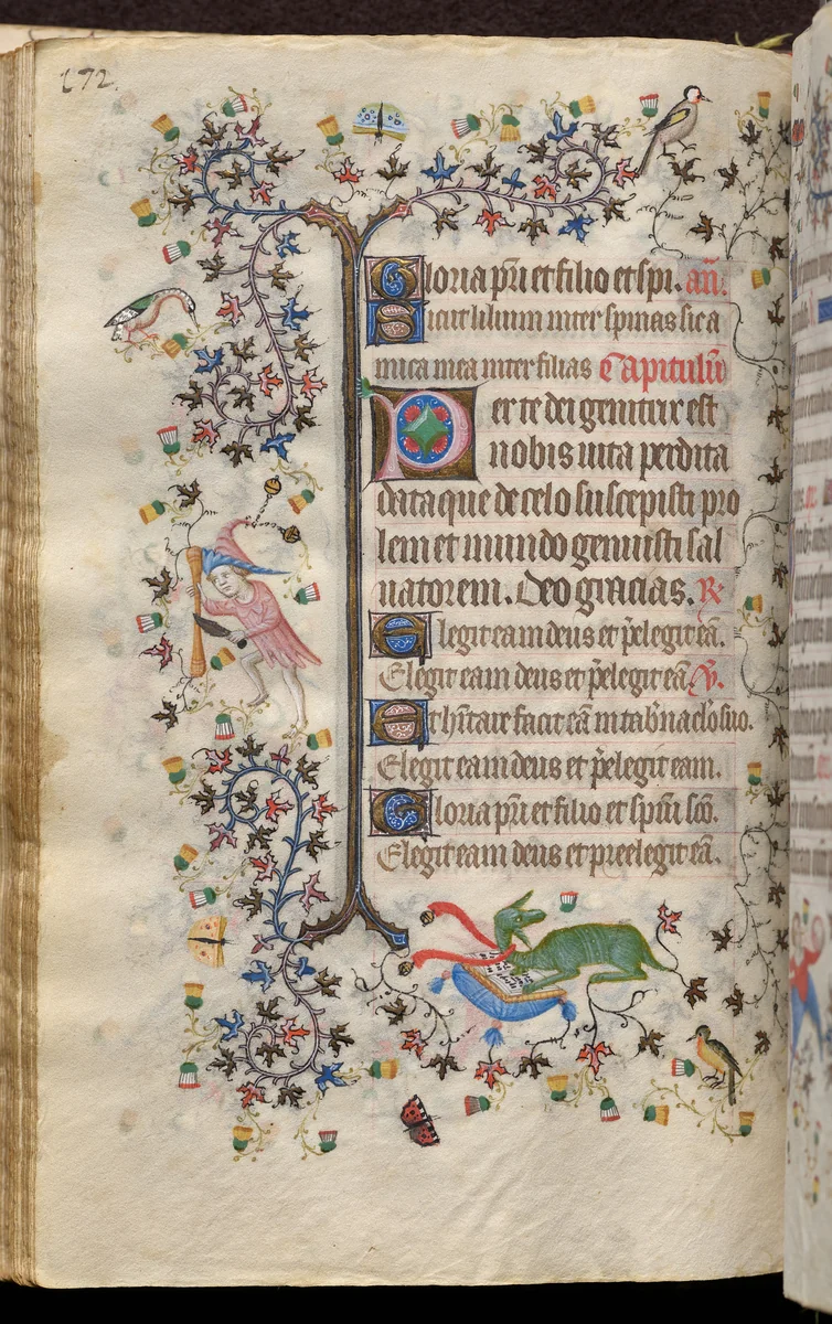 Hours of Charles the Noble, King of Navarre (1361-1425): fol. 86v, Text by Master of the Brussels Initials and Associates, book, 1400-1410