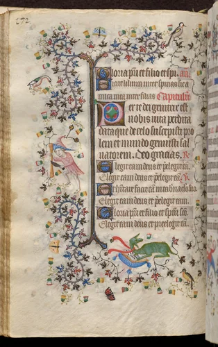 Hours of Charles the Noble, King of Navarre (1361-1425): fol. 86v, Text by Master of the Brussels Initials and Associates, book, 1400-1410
