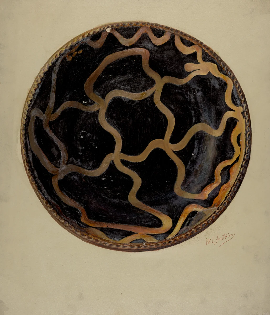 Pa. German Dish by William Antrim, index of american design, 1937