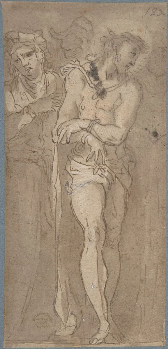 Christ Bound by anonymous, drawing, 1500-1600