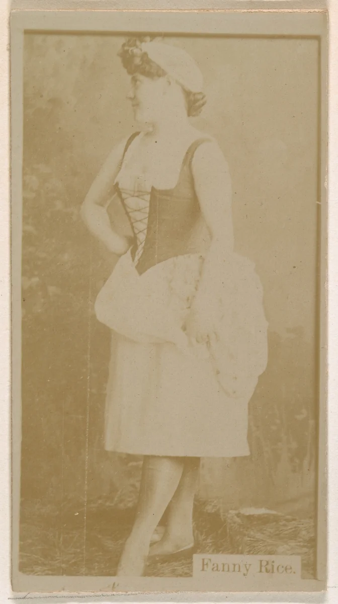 Fanny Rice, from the Actresses series (N245) issued by Kinney Brothers to promote Sweet Caporal Cigarettes by Kinney Brothers Tobacco Company, photograph, 1890