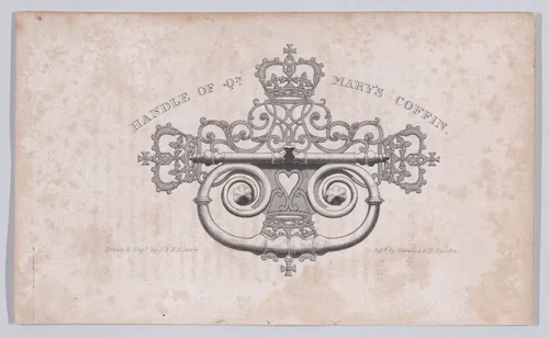 Handle of Mary, Queen of Scots's Coffin by James Storer, print, 1822