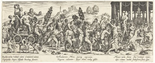 Triomf van Bacchus by Johann Theodor de Bry, print, 1588-1623