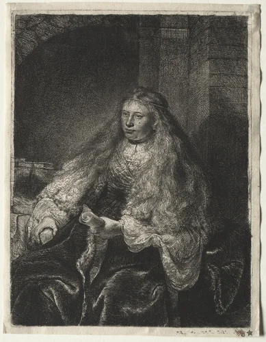 The Great Jewish Bride by Rembrandt van Rijn, print, 1634