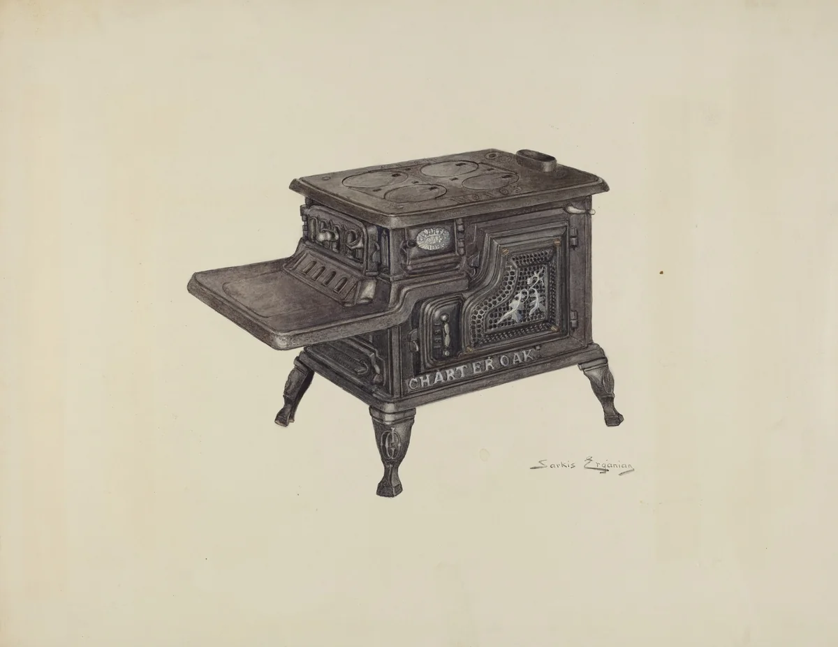 Stove by Sarkis Erganian, index of american design, 1940