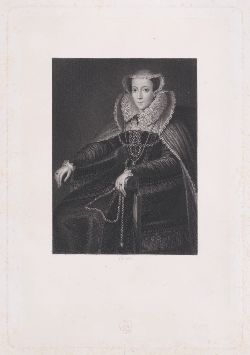 Mary, Queen of Scots by Jacques Etienne Pannier, print, 1825-1875
