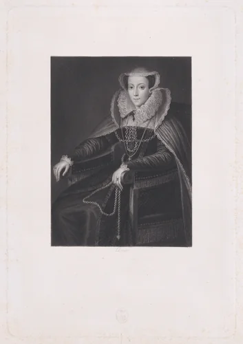 Mary, Queen of Scots by Jacques Etienne Pannier, print, 1825-1875
