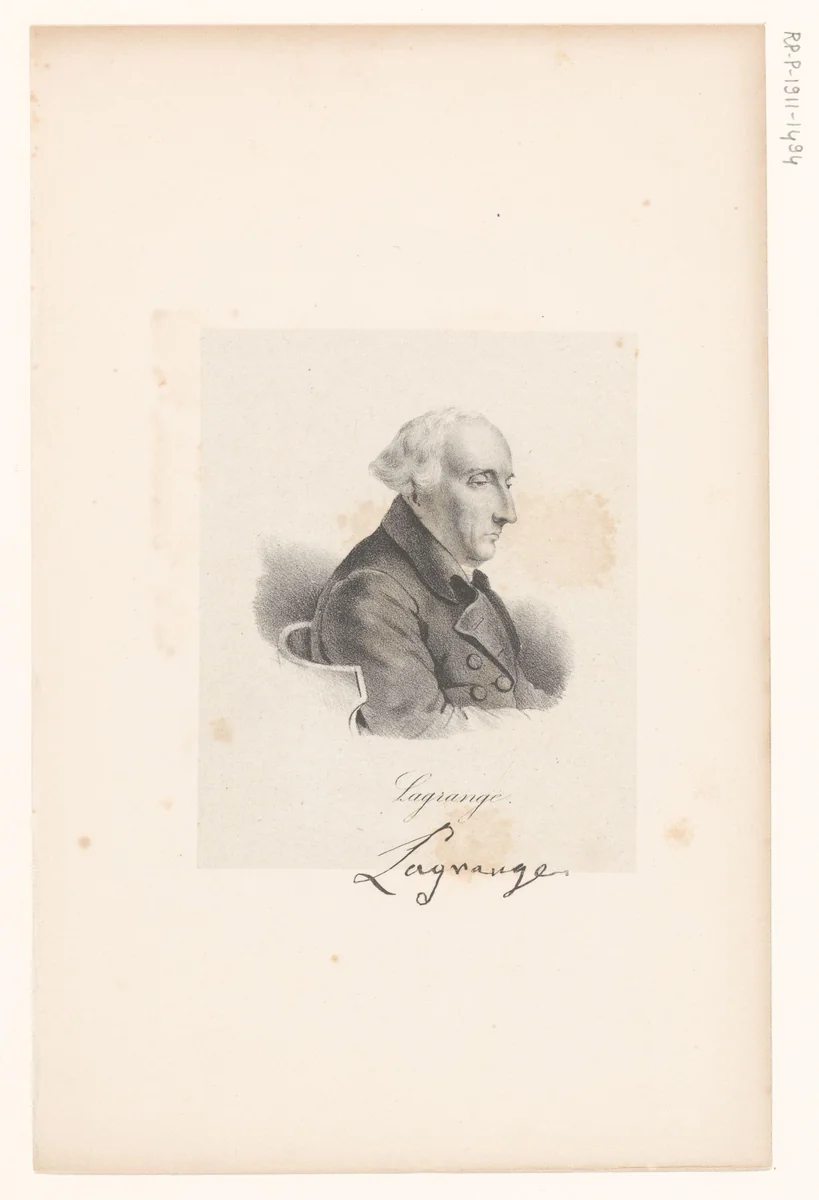 Portret van Joseph-Louis Lagrange by anonymous, print, 1818-1842