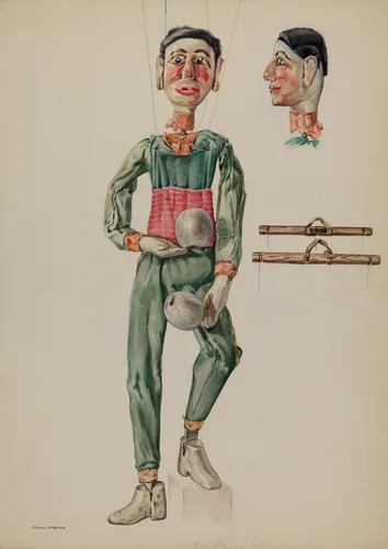 "Juggling" Marionette by James McLellan, index of american design, 1936