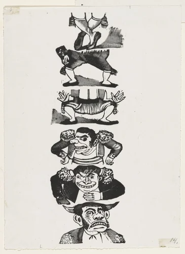 Bullfighters (Los toreros [juguete]) from 25 Prints of José Guadalupe Posada by José Guadalupe Posada, print, 1890