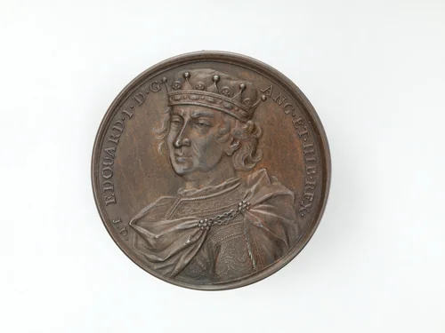 Edward I, from the English Monarchs series by Jean Dassier, metalwork, 1731-1732