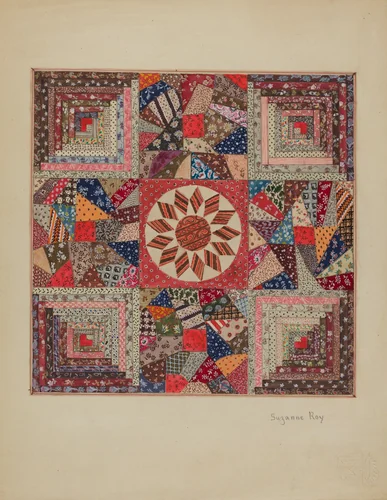 Crib Coverlet by Suzanne Roy, index of american design, 1936