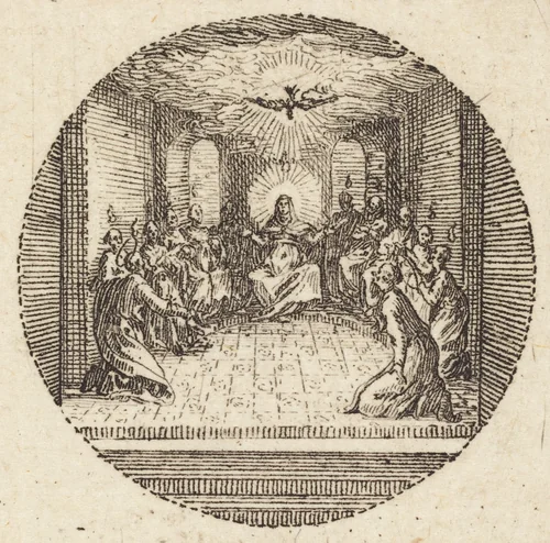 The Descent of the Holy Dove by Jacques Callot, print, 1631