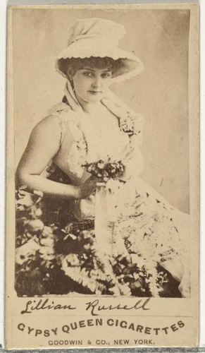 Lillian Russell, from the Actors and Actresses series (N171) for Gypsy Queen Cigarettes by Goodwin & Company, photograph, 1886-1890