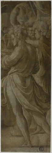 Fragment of a Composition: Attendants Bearing Flagons by Biagio Pupini
Giulio Romano, drawing, 1511-1551