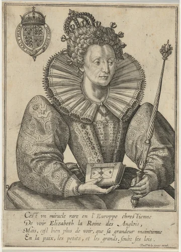 Queen Elizabeth by Crispijn van de Passe I, print, 1565-1637