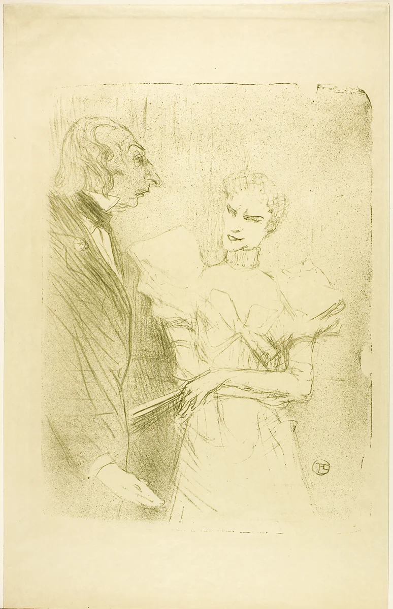 Brandès and Leloir, in Les Cabotins by Henri de Toulouse-Lautrec, print, 1894