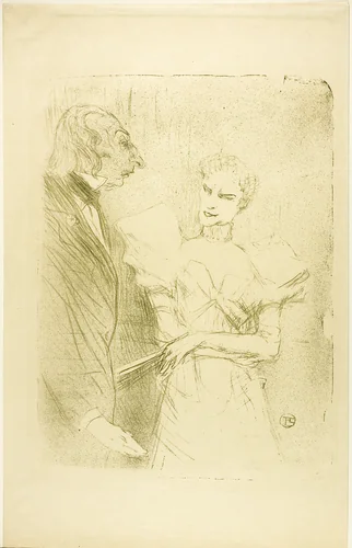 Brandès and Leloir, in Les Cabotins by Henri de Toulouse-Lautrec, print, 1894