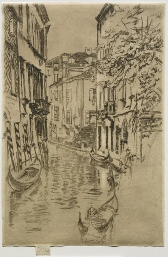 Quiet Canal by James McNeill Whistler, print, 1879-1880