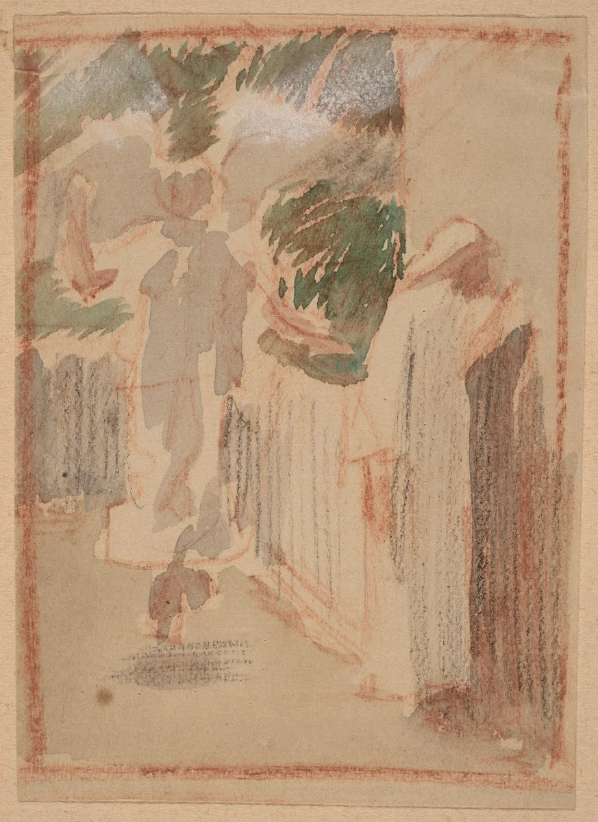 Study for a Panel by Charles Sprague Pearce, drawing, 1890-1897