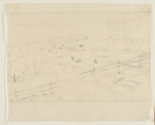 San Francisco, Study by Charles Meryon, drawing, 1855-1856