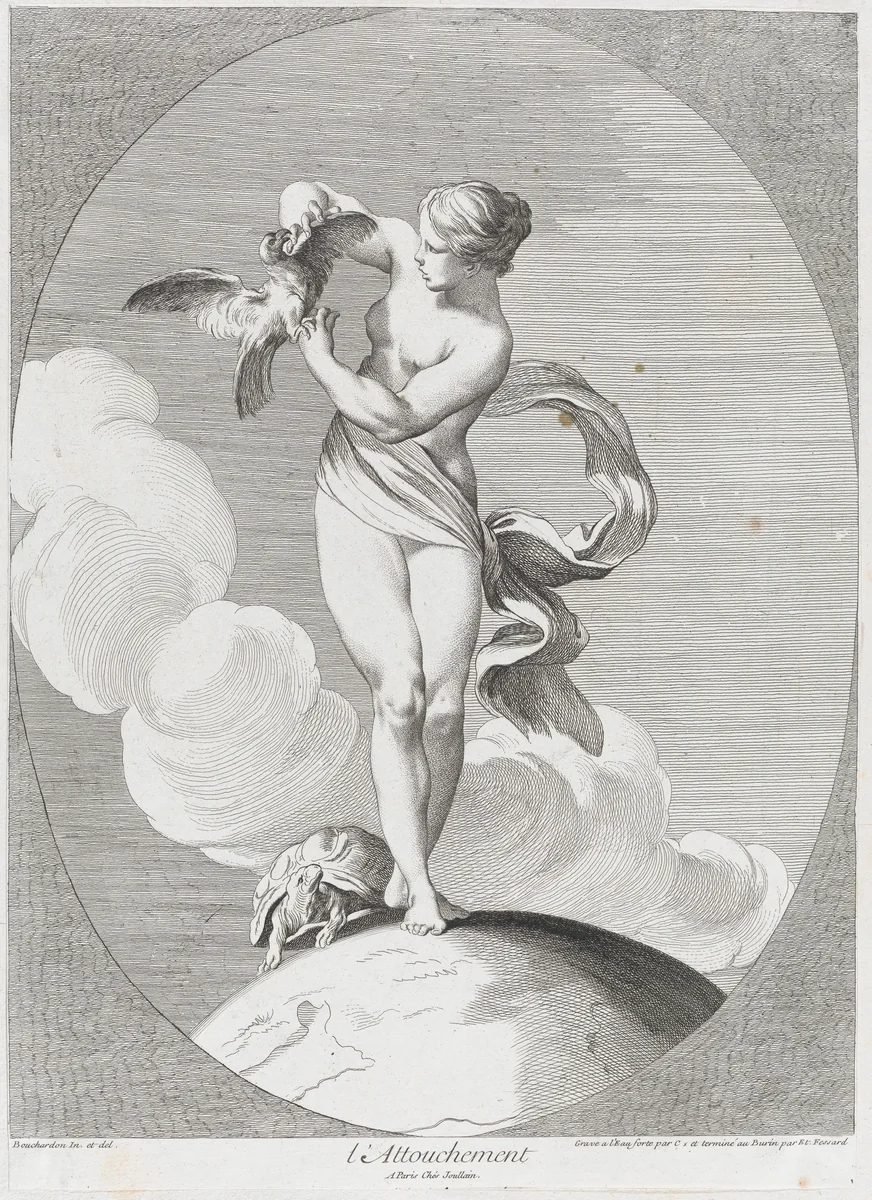 Touch, from "The Five Senses" by Anne Claude Philippe de Tubières, print, 1730-1765