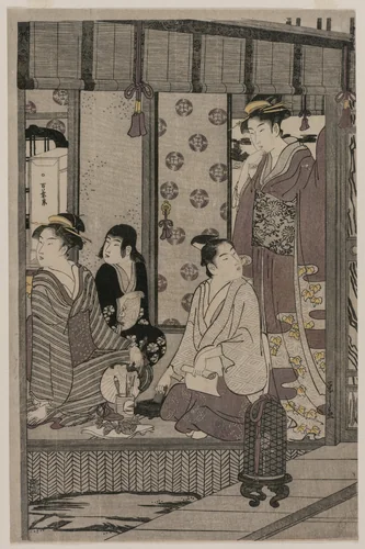 Morning Glory (from the series The Tale of Genji in Elegant Modern Dress) by Chōbunsai Eishi (鳥文斎栄之), print, 1785-1795