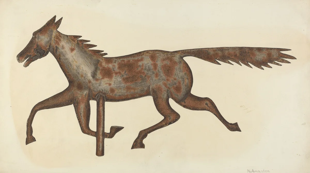 Weather Vane - Horse by Nicholas Amantea, index of american design, 1940