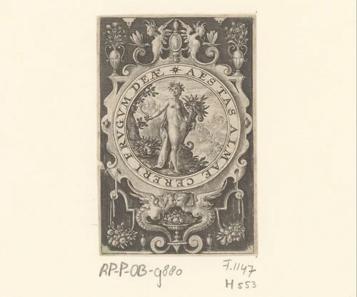 Zomer by Crispijn van de Passe, print, 1574-1637