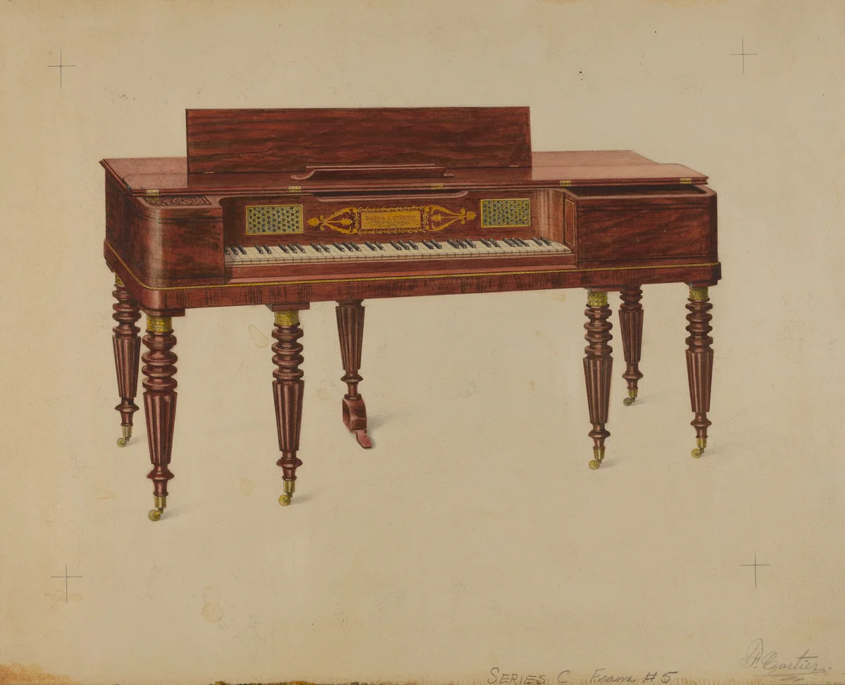 Piano Forte by Ferdinand Cartier, index of american design, 1936