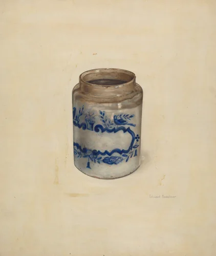 Stoneware Crock by Edward W. Buechner, index of american design, 1938