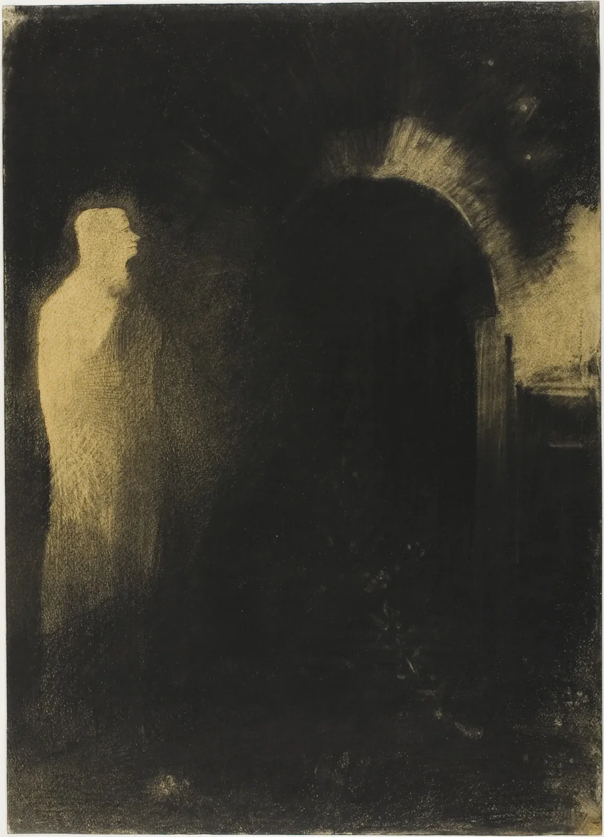 Vision by Odilon Redon, drawing, 1895-1897