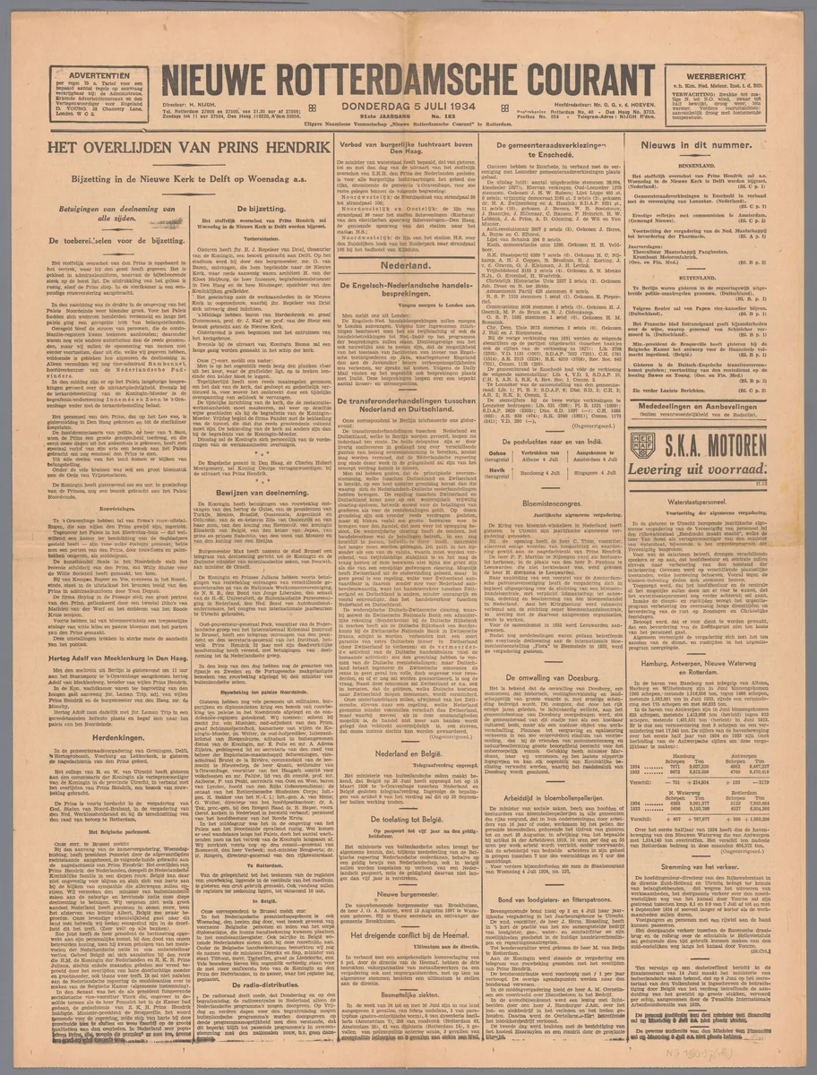 Nieuwe Rotterdamsche Courant by Nieuwe Rotterdamsche Courant, other, 1934