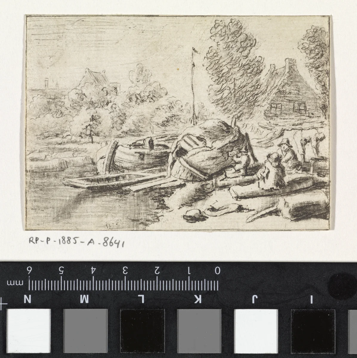 Scheepstimmerwerf B by Hendrik Spilman, print, 1742-1784