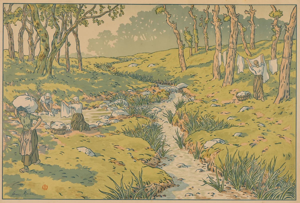Aspects of Nature: The Stream by Henri Rivière, print, 1898