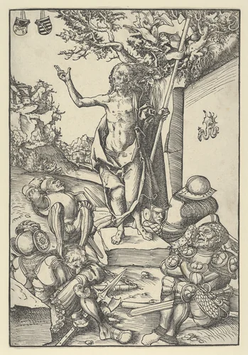 The Resurrection, from "The Passion" by Lucas Cranach, print, 1472-1553