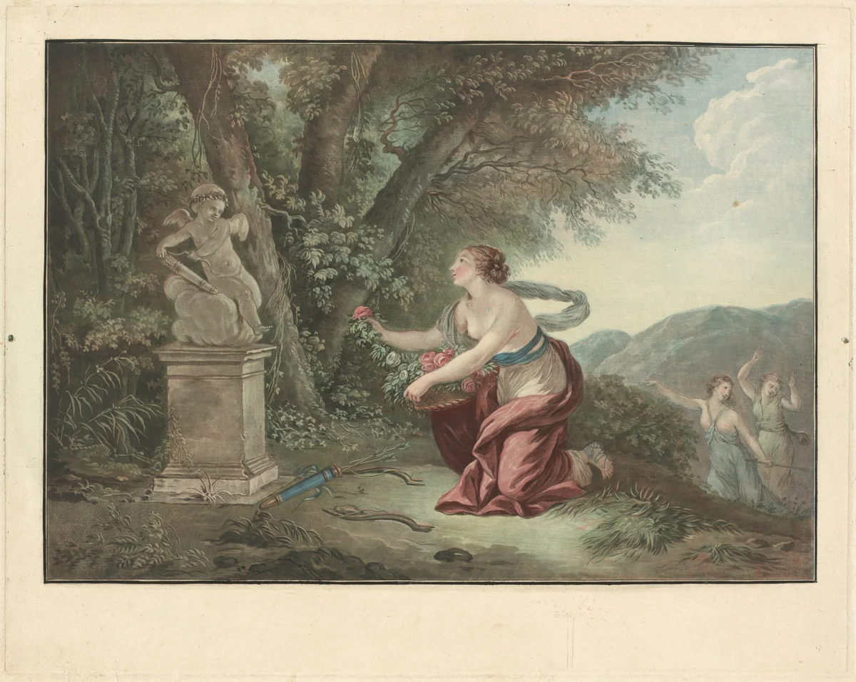 Offrande à l'amour by Jean-François Janinet; Jean Jacques Lagrenée II, print, 1752-1814