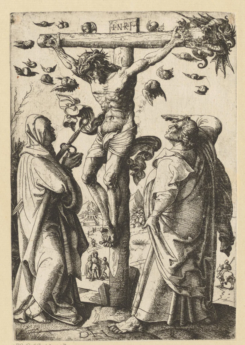 De Kruisiging by Unknown, print, 1505-1536
