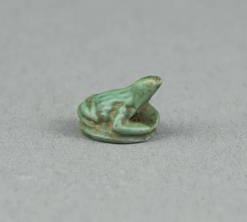 Scaraboid of a Frog; Ankh Sign on Underside by Egyptian, other, -1550--1295